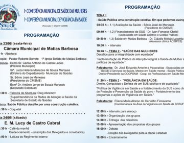 Matias Barbosa promove 8ª Conferência Municipal de Saúde