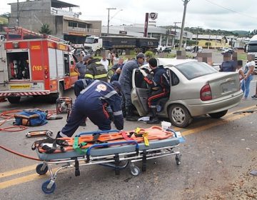 Acidente na BR-116 deixa um ferido grave