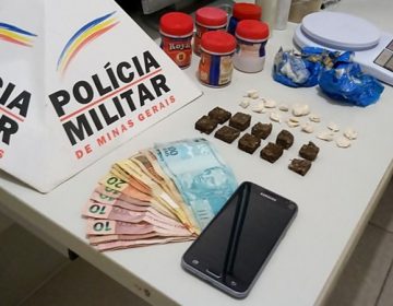 PM apreende drogas e prende suspeito de tráfico em Muriaé