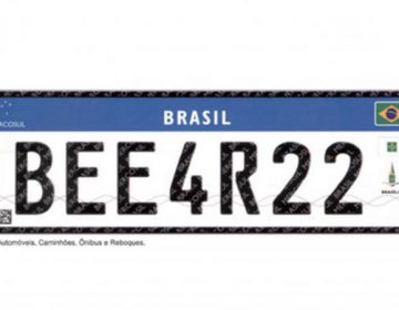 Novo modelo de placas de veículos começa a valer em 1º de setembro