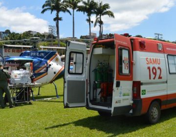 Helicóptero da PM com apoio do SAMU transfere recém-nascido de Leopoldina para Juiz de Fora