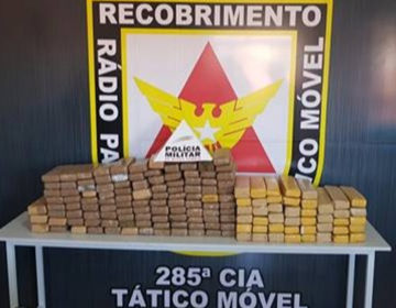 Polícia Militar apreende 151 tabletes de maconha em Ubá