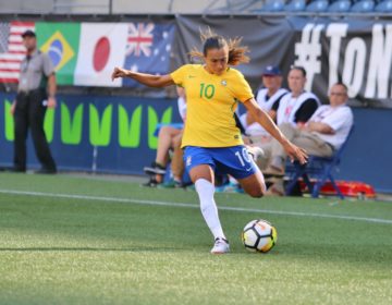 Marta marca e Brasil vence Japão no Torneio das Nações