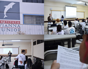 Participantes do Parlamento Jovem se preparam para a Plenária Regional