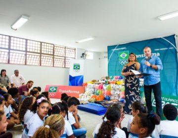 COB, através do Transforma, doa máscaras e cestas básicas aos funcionários, professores e alunos de quatro Escolas Municipais Olímpicas