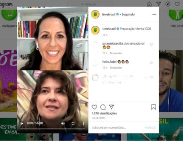 Sâmia Hallage e Aline Wolff falam sobre psicologia clínica do esporte em live do Time Brasil