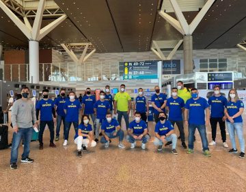 Felizes pela volta dos treinos, 76 atletas embarcam para Portugal e inauguram a Missão Europa