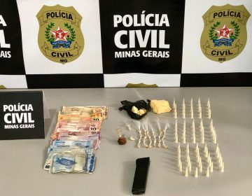 PCMG encontra arma de fogo e drogas no município de Ubá