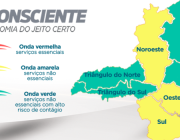 Metade do estado está na onda verde do plano Minas Consciente
