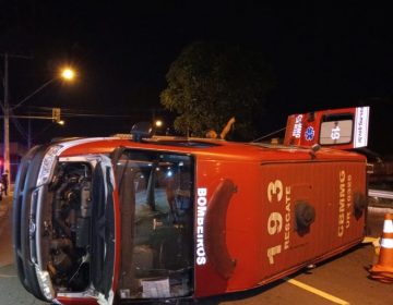Viatura do Corpo de Bombeiros é atingida por caminhonete