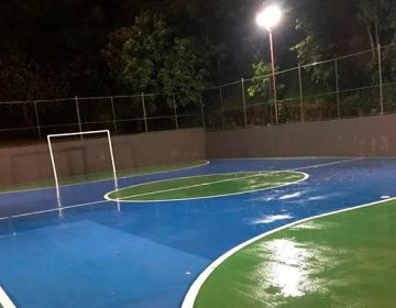Quadra de esportes no Jardim do Sol tem iluminação recuperada