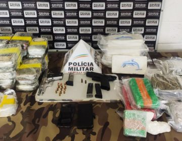 PM apreende drogas e munições de arma de fogo no Bairro Santa Terezinha