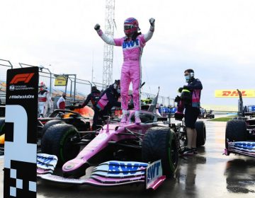 Em qualificação confusa e com pista molhada, Lance Stroll larga na pole pela primeira vez na carreira