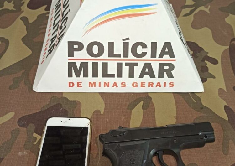 Polícia Militar prende autor, apreende arma falsa e recupera celular em roubo acontecido no bairro Bom Pastor