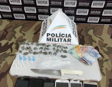 Cumprindo mandado de busca e apreensão, Polícia Militar prende autor e apreende materiais relacionados ao tráfico no bairro Nossa Senhora Aparecida