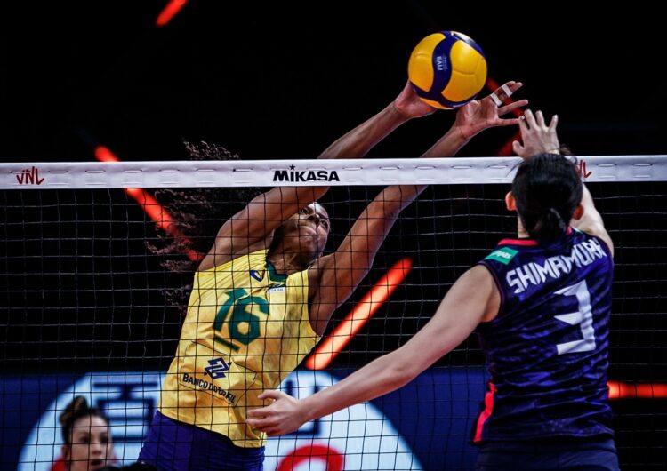 Com atuação consistente, Brasil bate o Japão por 3 a 0 na Liga das Nações feminina