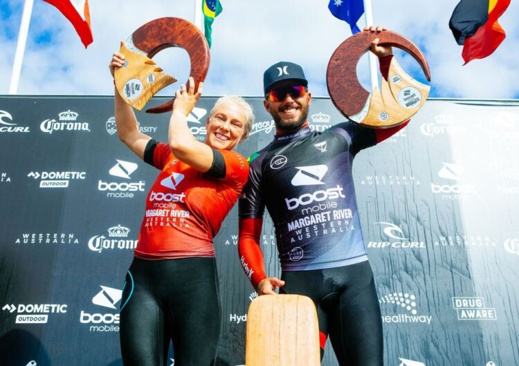 Brasil domina o topo do pódio do surfe em Margaret River, na Austrália