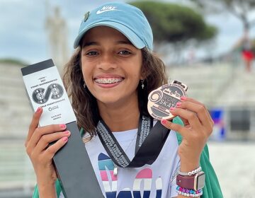 Rayssa Leal fica com o bronze no Mundial de Skate Street, em Roma