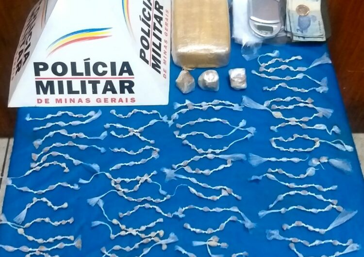 Polícia Militar prende autor e apreende materiais relacionados ao tráfico de drogas no Olavo Costa