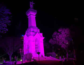 PJF ilumina o Cristo na cor violeta pelo Dia Mundial do Combate ao Alzheimer