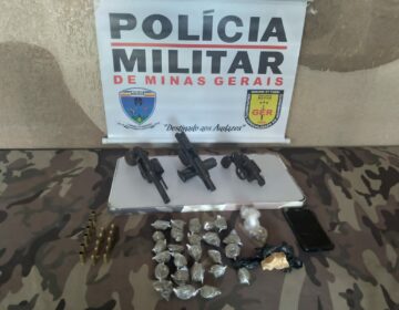 Polícia Militar prende autor de homicídio consumado no bairro Granjas Bethânia e apreende armas e materiais relacionados ao tráfico de drogas