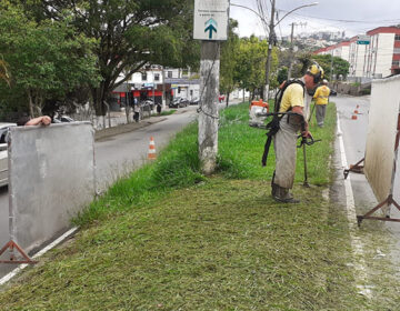 Empav prossegue com serviços de zeladoria em praças e vias do município