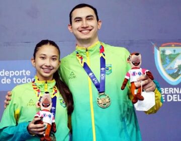 Giulia Takahashi e Rafael Turrini conquistam ouro em duplas mistas no Pan Júnior