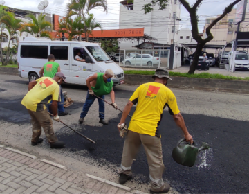 Empav realiza operação tapa-buracos nos bairros Cascatinha, Encosta do Sol, Graminha, Ipiranga e Nova Era