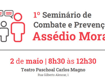 PJF abre inscrições para 1º Seminário de Combate e Prevenção ao Assédio Moral