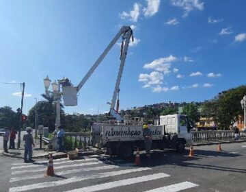 Prefeitura instala lâmpadas Led na Ponte da Rua Halfeld