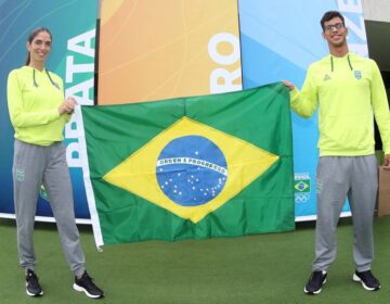 Nathalie Moellhausen e Guilherme Costa são os porta-bandeiras na Abertura de Assunção 2022