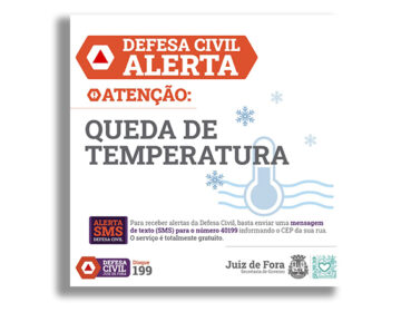 Onda de frio chega a Juiz de Fora nesta quarta-feira, 2