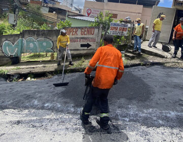 No primeiro dia útil do ano, PJF atende 15 vias com operação tapa-buracos