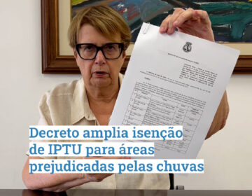 Prefeita aumenta número de ruas com isenção de IPTU em função dos danos das chuvas