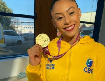 Bárbara Domingos leva ouro inédito em Grand Prix de ginástica rítmica