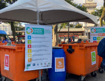 Coleta Seletiva na Praça recolhe materiais recicláveis na Praça da Estação