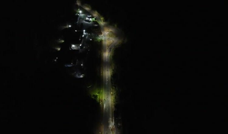 Brilha JF: Estrada Athos Branco da Rosa, no Parque Serra Verde, recebe iluminação de LED