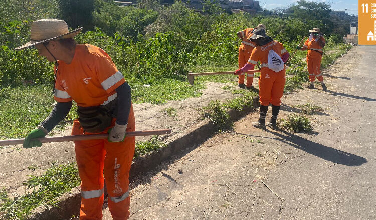 Nove bairros recebem mutirão de capina neste fim de semana