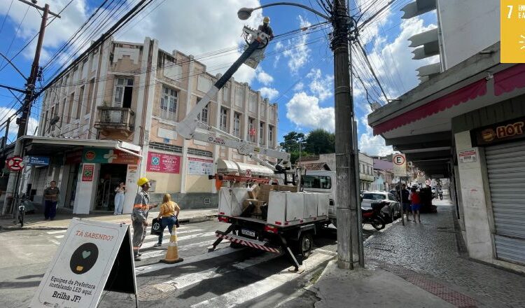 Brilha JF! PJF avança com a instalação de luminárias e mais de 70% da cidade já conta com LED