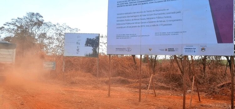 Reparação Brumadinho: obra na rodovia AMG-930, entre a BR-040 e São José do Buriti, é iniciada em Felixlândia