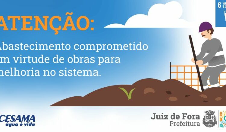 Interligação da Cesama pode comprometer abastecimento de bairros da Região Leste nesta quarta, 27