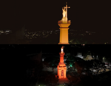 Monumentos de Juiz de Fora recebem iluminação especial pelas campanhas Maio Laranja e Maio Amarelo