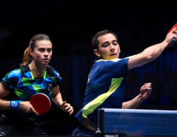 Hugo Calderano e Bruna Takahashi vão à final de torneio na Eslovênia