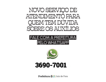 Prefeitura de Juiz de Fora lança WhatsApp para tirar dúvidas da população sobre auxílios pós-chuvas