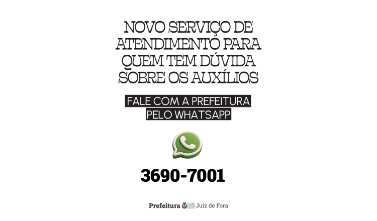Prefeitura de Juiz de Fora lança WhatsApp para tirar dúvidas da população sobre auxílios pós-chuvas